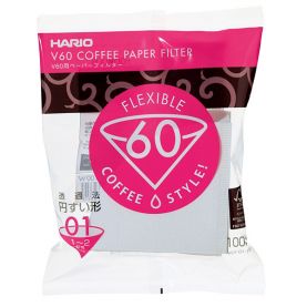 Хартиени филтри Hario V60-01 100 бр., бели (VCF-01-100W)